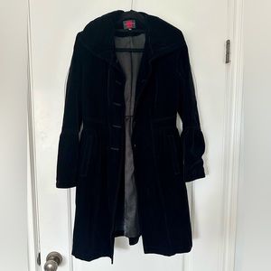 Black Gallery Button Down Coat Size XS